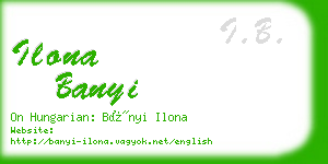ilona banyi business card